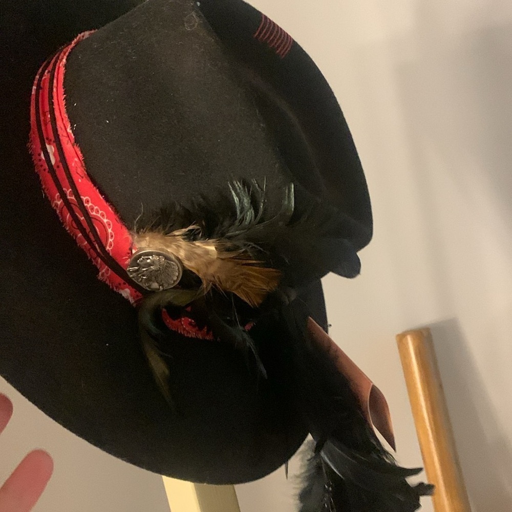 Free people fairy feather tale felt  grand central hat co new with tags - Picture 15 of 15